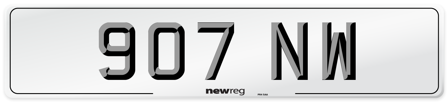 907 NW Number Plate from New Reg